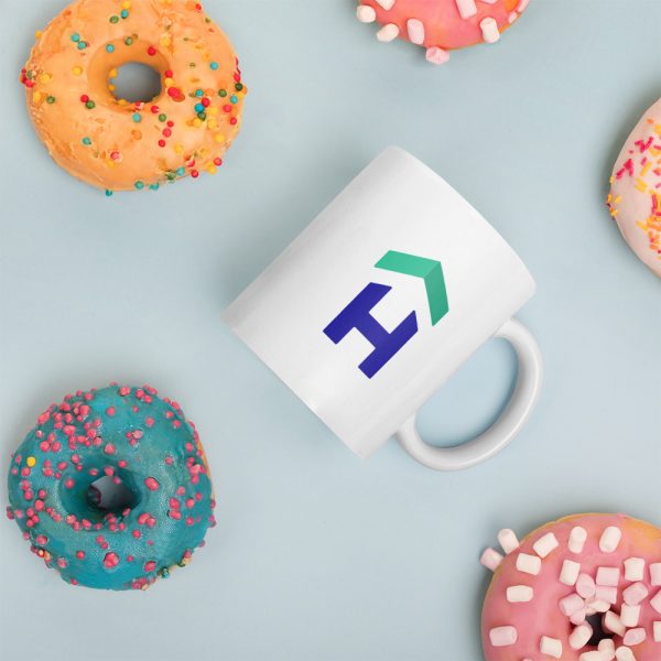 White glossy mug